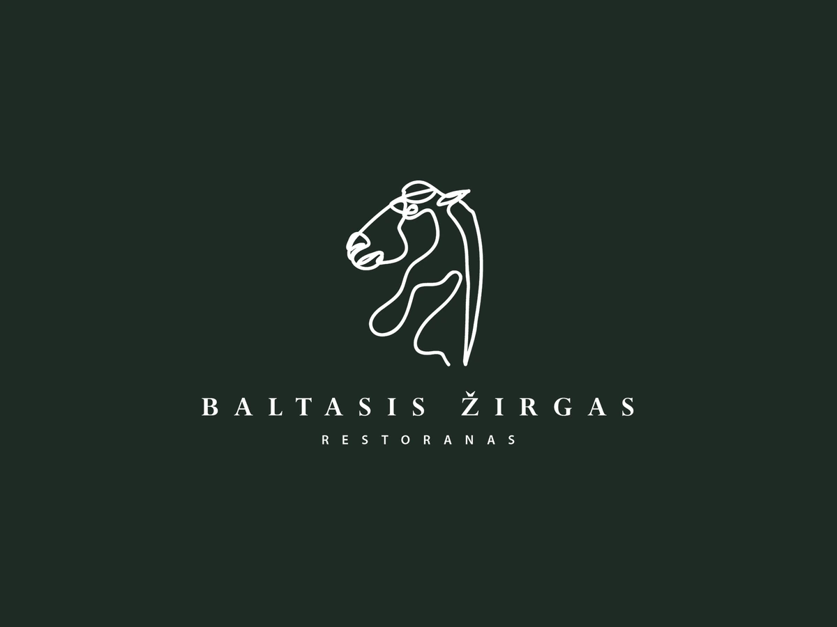Baltasis žirgas restaurant logo